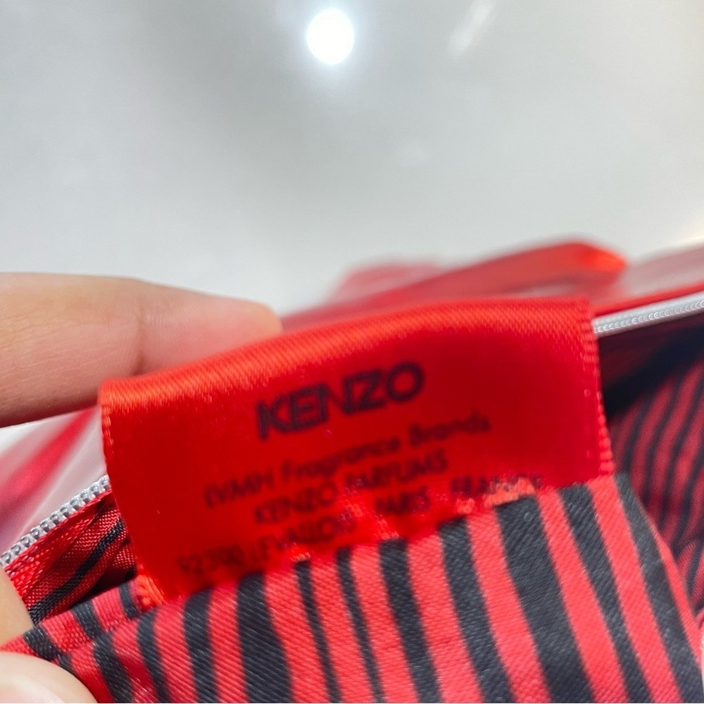KENZO RED MINI BAG MAKEUP BAG MAGNET CLOSURE - Picture 12 of 13